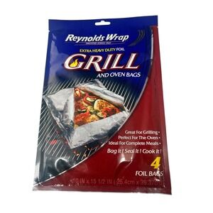 Reynolds Wrap Grill & Oven Bags Extra Heavy Duty Foil‎ 4ct HTF Discontinued